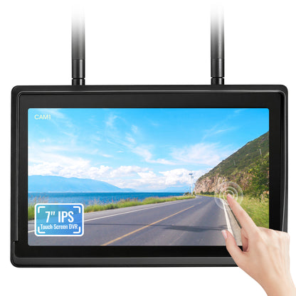 HEECOOMI 7" IPS Monitor with Suction Cup Bracket and A-Shaped Bracket – Compatible with Models: AH7,AH7-2,AH7-3,AH7-4,AT3,AT4 (AH7M)