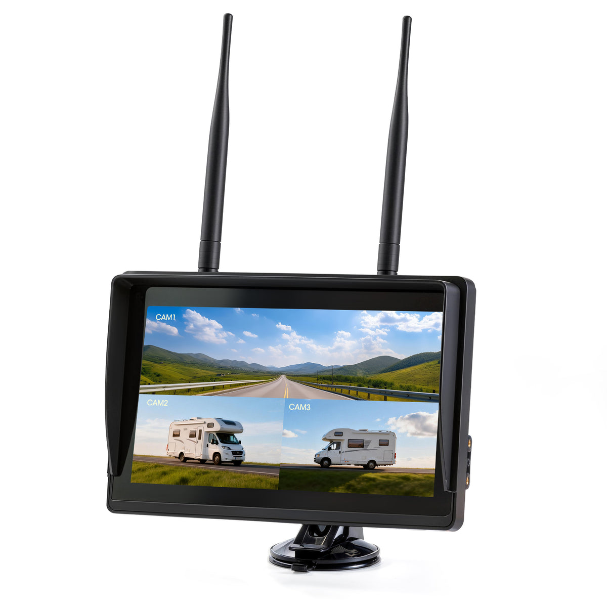 HEECOOMI 7" IPS Monitor with Suction Cup Bracket and A-Shaped Bracket – Compatible with Models: AH7,AH7-2,AH7-3,AH7-4,AT3,AT4 (AH7M)