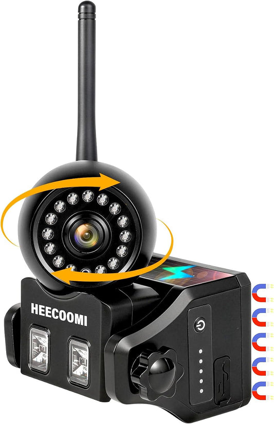 HEECOOMI360° Solar Magnetic Backup Camera System for Trailer Camper Truck, 10000mAh Rechargeable Battery, Compatible with AH7/AH702/AH703/AH704/AT3/AT4/AR1/AR2/AR3/AR4/ART1/ART2/ART3/ART4 System, ARC