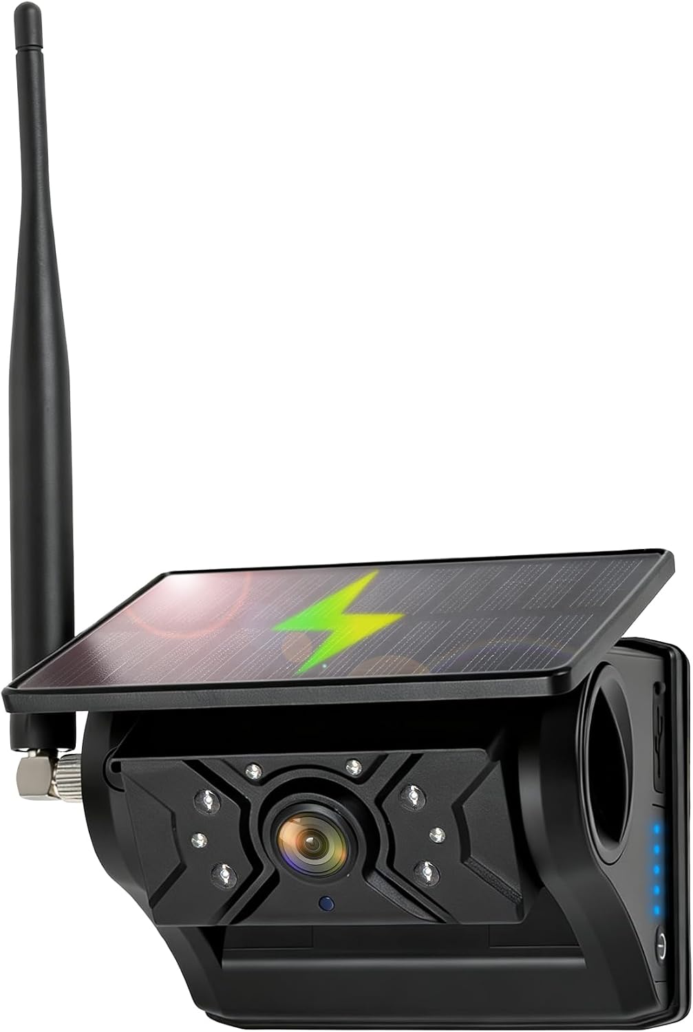 HEECOOMI Solar Magnetic Rear View Camera, 9600mAh Rechargeable Battery, Compatible with AH7 & AT1 Series Wireless Backup Camera Systems (Models: AH7-1, AH7-2, AH7-3, AH7-4, AT3, AT4), AH7R