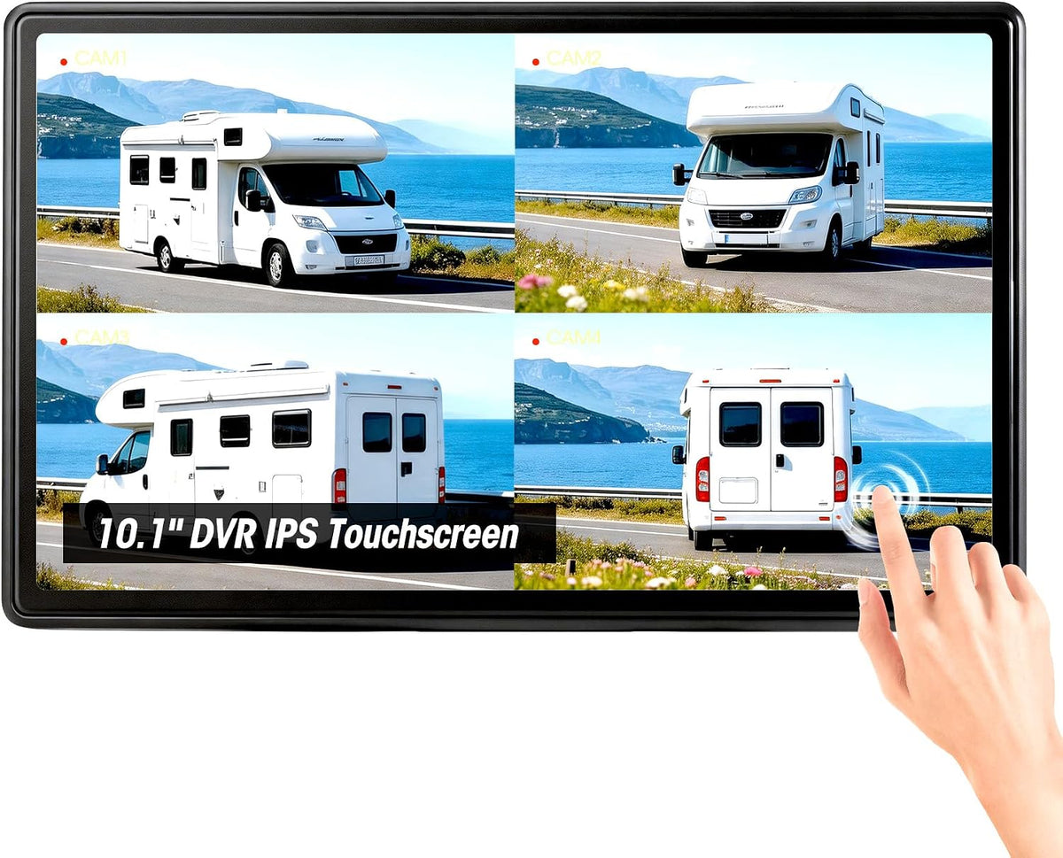 HEECOOMI 10.1" IPS Monitor with Suction Cup Bracket and A-Shaped Bracket – Compatible with Models: AR1, AR2, AR3, AR4, ART1, ART2, ART3, ART4 (AR10M)