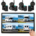 HEECOOMI 360° Magnetic Solar Wireless Backup Camera for Car – 10.1" 1080P Touchscreen, 360° Rotation, DVR Recording, IP69K, Auto-Sleep & Night Vision for RV, Truck, Trailer, SUV & Camper, ART4