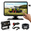 HEECOOMI 1080P Wired Backup Camera System for Skid Steer, 7" DVR IPS Touchscreen with AHD IP69K Water/Dust Proof Rear Camera, Vibration-Proof 20G for Hitching, Farm Work, UTV, Tractor, Truck, Combine